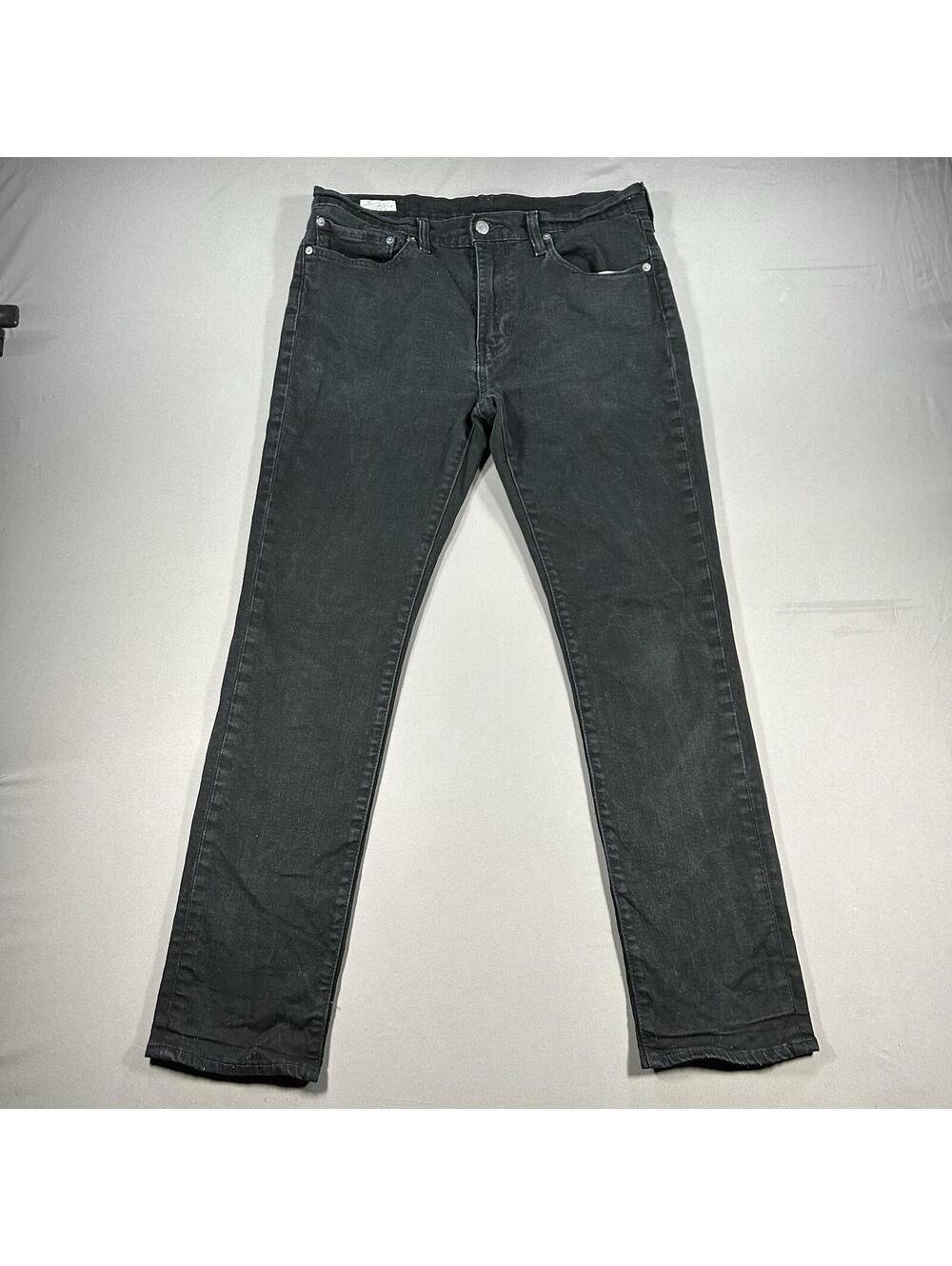 Levis Premium 511 Black Jeans Dark Wash Slim Stretch Mens 34x32 (Fits: 33x31)